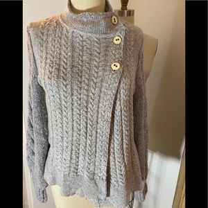 NWOT Anthropologie cable mixed stitch sweater
